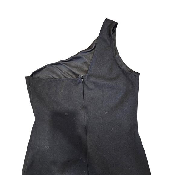 LULUS Good Times Only Black One Shoulder Maxi Dress Classic Size LARGE NWT - Picture 5 of 7